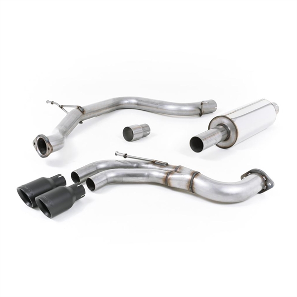 Milltek Resonansdämpat (Tystare) Cat-Back Avgassystem med Cerakote Svarta Ändrör Seat Leon FR 2.0 TDI 184ps SC