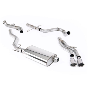 Milltek Non-Resonated (Högre) Catback med 2 x GT-100 Polerade Ändstycken Toyota Tacoma 2.4L Turbo Hybrid