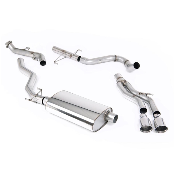 Milltek Non-Resonated (Högre) Catback med 2 x GT-100 Polerade Ändstycken Toyota Tacoma 2.4L Turbo Hybrid