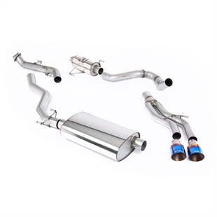 Milltek Resonated Catback med 2 x GT-100 Brända/Blå Titanändrör Toyota Tacoma 2.4L Turbo Hybrid