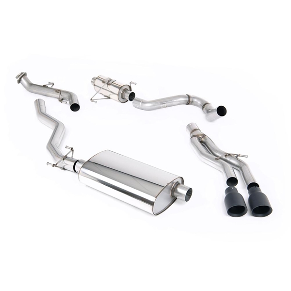 Milltek Resonated Catback med 2 x GT-100 Cerakote Svarta Ändrör Toyota Tacoma 2.4L Turbo Hybrid