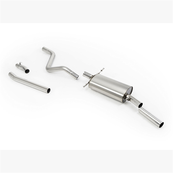 Milltek Icke-Resonans (Högre Ljud) Downpipe-Back System med OE+ Stil Polerat Ändrör VW Golf GTI Mk1 Cab