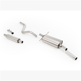 Milltek Resonans (Lägre Ljud) Downpipe-Back System med OE+ Stil Polerat Ändrör VW Golf GTI Mk1 Cab