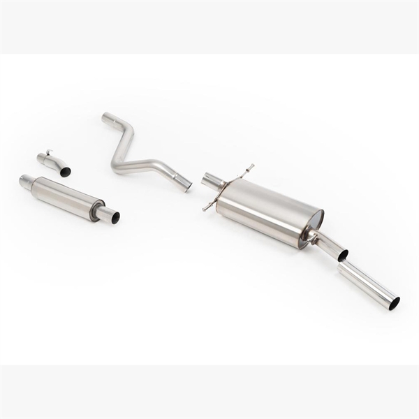 Milltek Resonans (Lägre Ljud) Downpipe-Back System med OE+ Stil Polerat Ändrör VW Golf GTI Mk1 Cab