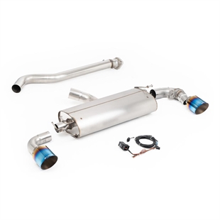 Milltek Valved Straight Pipe System med Brända/Blå Titanändrör Toyota GR Yaris (Gen 2)