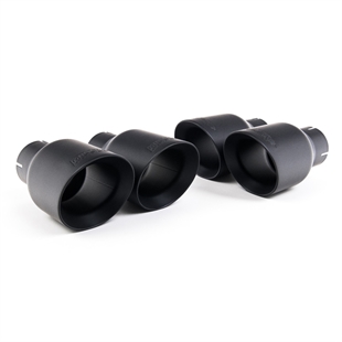 Milltek Coupe/Cabriolet Non Sport Diff modeller - Resonerad (Tystare) Cat-Back Avgassystem med Quad GT-100 Black Ändrör Audi S5 B9