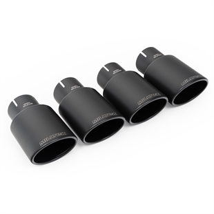 Milltek Coupe/Cabriolet Non Sport Diff modeller - Icke-Resonerad (Högre) Cat-Back Avgassystem med med Quad Black Ovala Ändrör Audi S5 B9