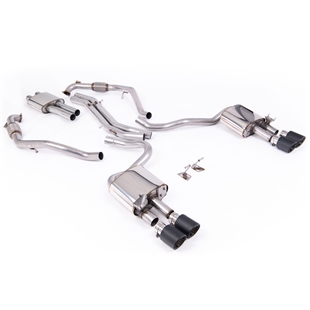 Milltek Sport Diff-modeller Med Förstärkningsstag (LHD) – Resonansdämpat Cat-back Avgassystem Med Fyrdubbla Kolfiberändrör Till Audi S5 B9 V6 Turbo Coupé