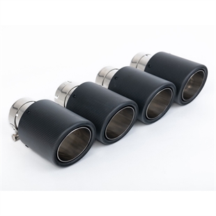 Milltek Coupe/Cabriolet Non Sport Diff modeller - Resonerad (Tystare) Cat-Back Avgassystem med Quad JET-100 Carbon Ändrör Audi S5 B9