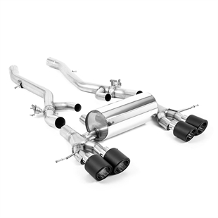 Milltek Centerresonator-Bakre System med JET-115 Kolfiber Ändrör BMW 2 Serie M2 Coupé (G87 S58 NAS Icke-OPF/GPF Modeller)