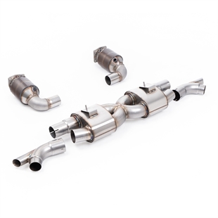 Milltek Komplett Resonerat System med HJS High Flow Sportkatalysatorer Porsche 991.2 Turbo S