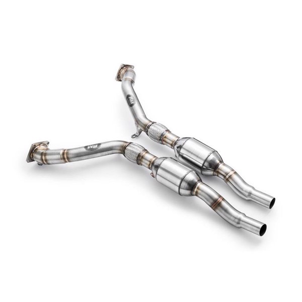 RM Motors Downpipe AUDI A6, S6, Allroad C5 2.7 T + CATALYST Emission standard - Euro 3, Capacity - 100 cpsi