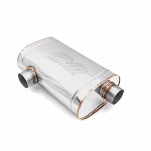 RM Motors Universal elliptical silencer E008 Embossing - No