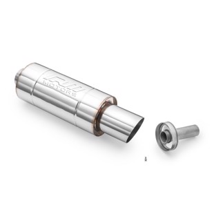 RM Motors Round straight through end silencer TOK1 Tip length - 150 mm, Ending - Straight, Silencer - No, Pipe diameter - 63,5 