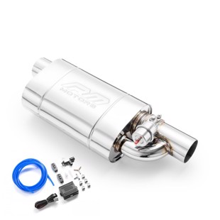 RM Motors Through-flow silencer with vacuum valve Can length - 350 mm, Inlet diameter - 76 mm, Side - Left