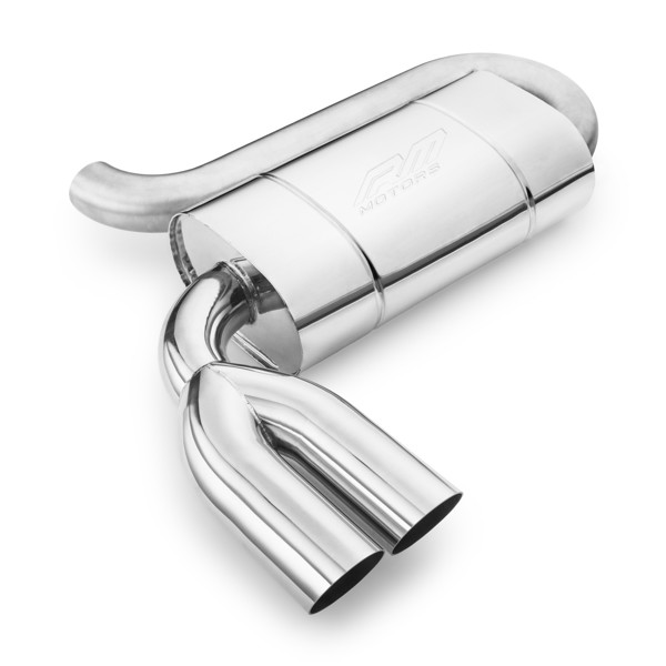 RM Motors Universal E206GP elliptical silencer Embossing - Yes, Inlet diameter - 76 mm