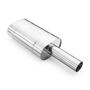 RM Motors Universal E202 76R elliptical silencer Embossing - No, Inlet diameter - 50 mm
