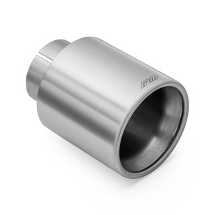 RM Motors RM Motors satin stainless steel exhaust tip KPZS/DK Inlet diameter - 63,5 mm, Tip diameter - 76 mm, Including the cla