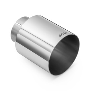 RM Motors RM Motors polished stainless steel straight tip KPCP Inlet diameter - 63,5 mm, Tip diameter - 101 mm, Including the c