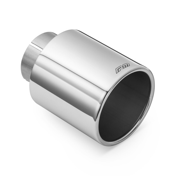 RM Motors RM Motors polished stainless steel straight tip KPZP Inlet diameter - 50 mm, Tip diameter - 89 mm, Including the clam