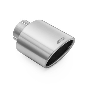 RM Motors RM Motors oval beveled tip in satin stainless steel Inlet diameter - 63,5 mm, Including the clamp - No