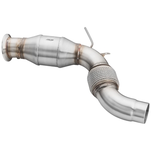 RM Motors Downpipe BMW E71 X6 30dx, 40dx N57, N57S With Catalyst Euro 3, 100 cpsi