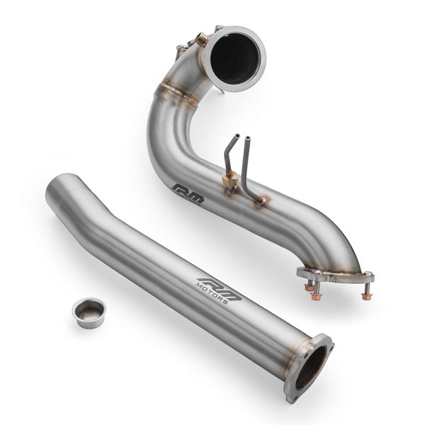 RM Motors Downpipe-Set Audi A5 S5 / Cabriolet / Sportback / Coupe 3.0 TDI, Utan Katalysator, Utan Ljuddämpare, Utan Set Ljuddämpare Och Utan Värmesköld
