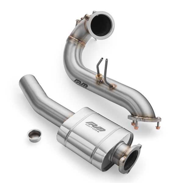 RM Motors Downpipe-Set Audi A7 Sportback 3.0 TDI, Utan katalysator, Med Ljuddämpare, Utan Set Ljuddämpare Och Utan Värmesköld