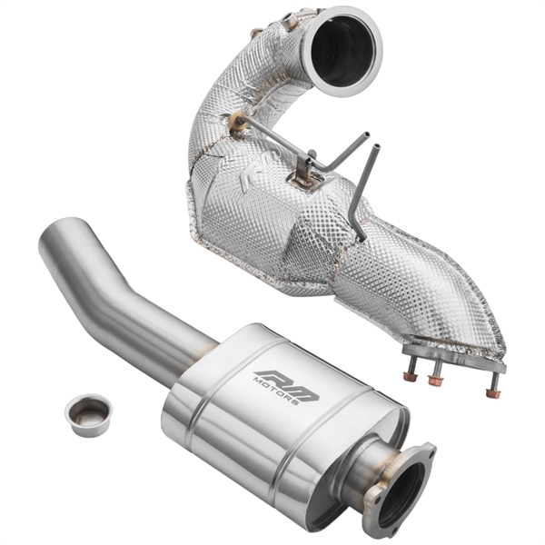 RM Motors Downpipe Set Audi A8 S8 / Quattro 3.0 TDI +Heat Shield OBD + Silencer