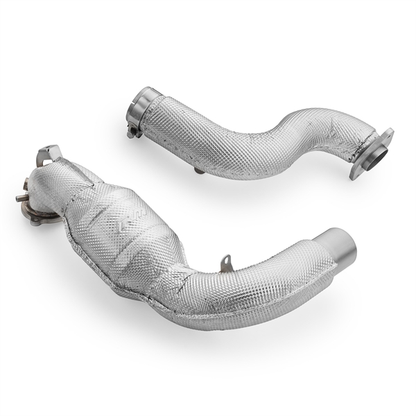 RM Motors Mercedes-AMG A35 GPF W177 4MATIC Downpipe With Heat Shield & Silencer (Without GPF OFF)