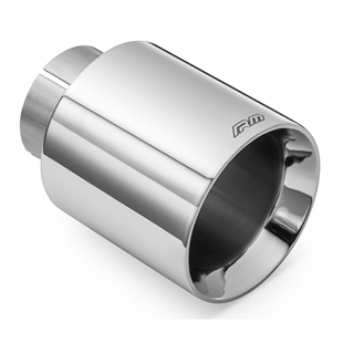 RM Motors Polerad Rostfritt Stål Rak Avgastopp KPCP/DS, Inloppsdiameter - 50 mm, Tipdiameter - 101 mm Med Klämma