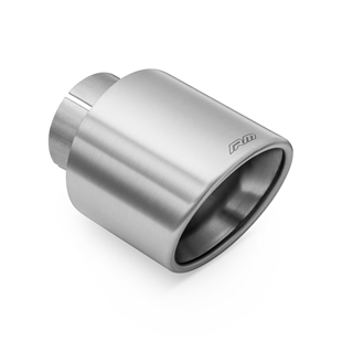 RM Motors Satin Rostfritt Stål Tip KSZS/DK, Inloppsdiameter - 50 mm, Tipdiameter - 101 mm med Klämma