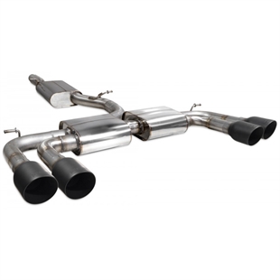 Scorpion Resonated CAT/GPF-Back System Without Valves - Audi S3 - Daytona Ceramic