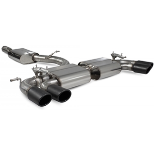 Scorpion Resonated Cat/GPF Back System & Electronic Valves - VW MK7.5 Golf R - Monaco Ceramic