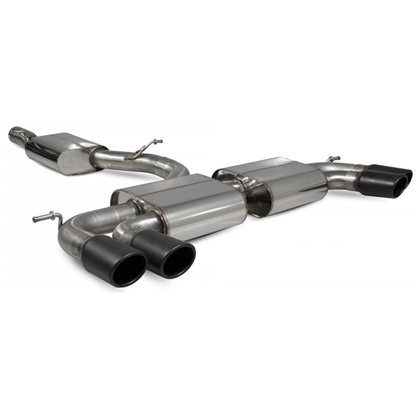 Scorpion Resonated Cat/GPF Back System Non Valved - VW MK7.5 Golf R - Monaco Ceramic