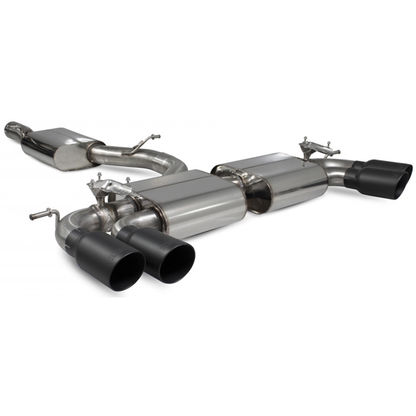 Scorpion Resonated Cat/GPF Back System & Electronic Valves - VW MK8 Golf R - Daytona Ceramic