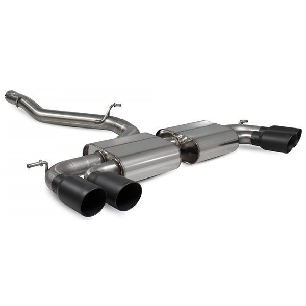 Scorpion Non-Resonated Cat/GPF Back System Non Valved - VW MK7.5 Golf R - Daytona Ceramic