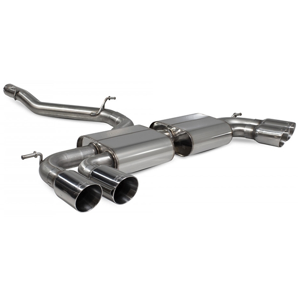 Scorpion Non-Resonated Cat/GPF Back System Non Valved - VW MK7.5 Golf R - Daytona