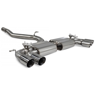 Scorpion Non-Res Cat/GPF Back System with Electronic Valves - VW MK8 Golf R - Daytona