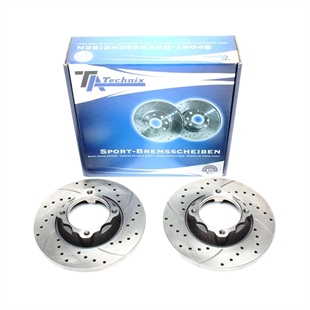 TA Technix Sport Bromsskivesats, Framaxel Hyundai Pony (X-2)