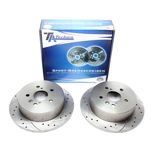 TA Technix Sport Bromsskivesats, Bakaxel Toyota Avensis Verso (_CLM2_, _ACM2_)