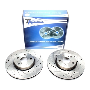 TA Technix Sport Bromsskivesats, Framaxel Toyota Avensis (T22, ZZT22)