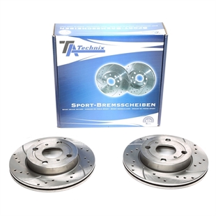 TA Technix Sport Bromsskivesats, Framaxel Toyota Yaris P1