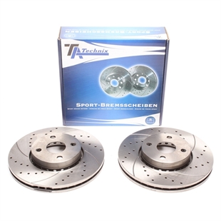 TA Technix Sport Bromsskivesats, Framaxel Toyota Corolla (ZZE12, NDE12, ZDE12)