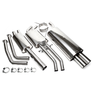 TA Technix Rostfritt Stål Avgassystem 2x76 mm BMW 3-serie Sedan Typ E46