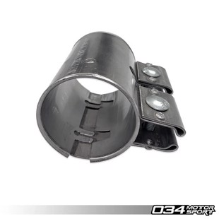 034 Motorsport 65mm Exhaust Clamp for Audi 8V A3, B9 A4/A5/allroad, and VW MkVII GTI